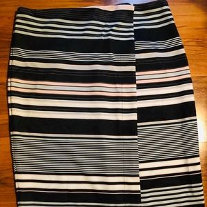 Striped Faux Wrap Skirt NEW (NY & Company)